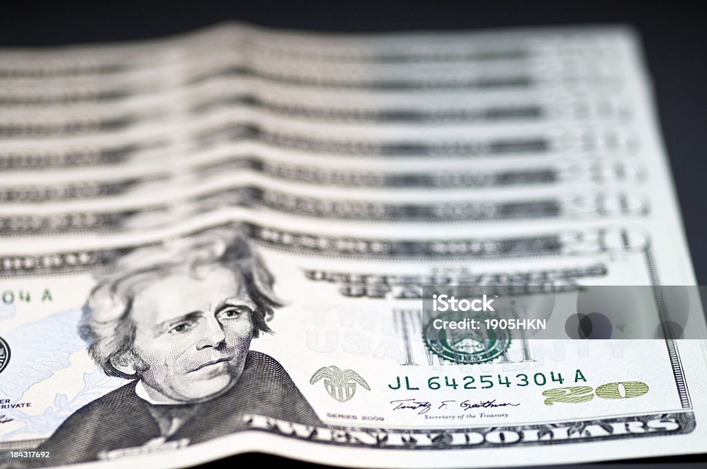 Twenty Dollars Background American Twenty Dollar Bill Stock Photo