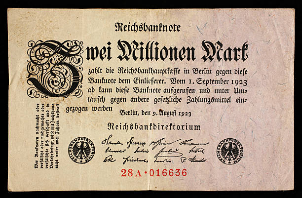 istock German Inflation money from 1923 2 Mio mark 184317856