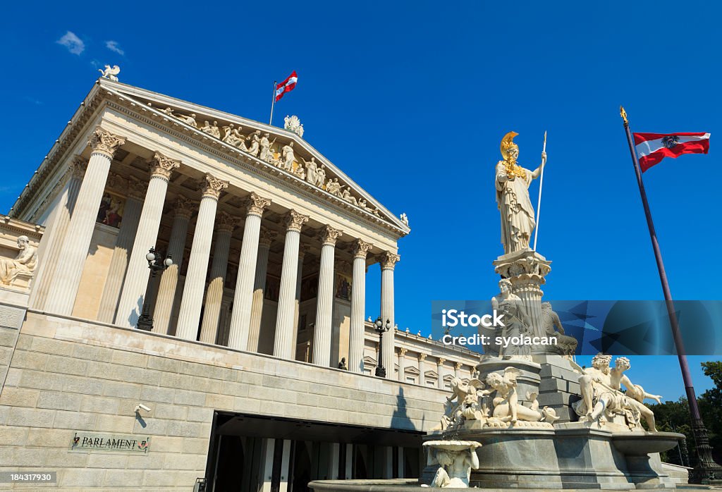 The Austrian Parliament Building Austria Stock Photo