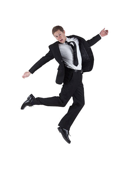 istock Businessman jumping in excitement 184317937