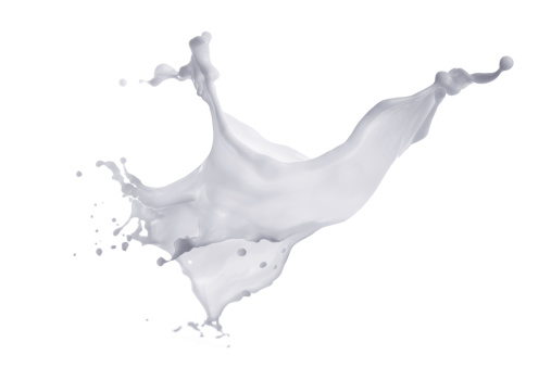 Abstract Milk splash isolated on white