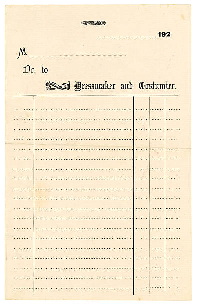 istock Dressmaker's blank bill, 1920s 184318820