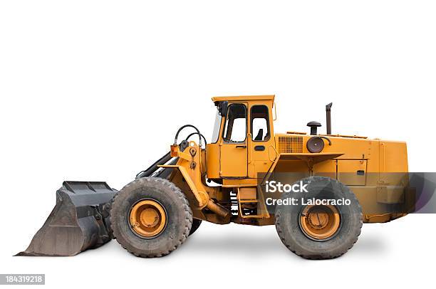 Excavator Foto de stock y más banco de imágenes de Máquina excavadora - Máquina excavadora, Fondo blanco, Cavadora mecánica