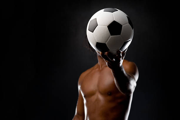 istock Strong man with soccer ball. 184319440