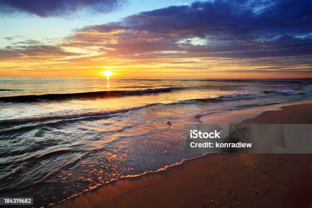 Sea And Sunset Beach Stock Photo - Download Image Now - Beach, Blue, Cloud - Sky