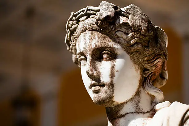 "Sculptured figure. Achilion palace, Benitses - Corfu, Greece."
