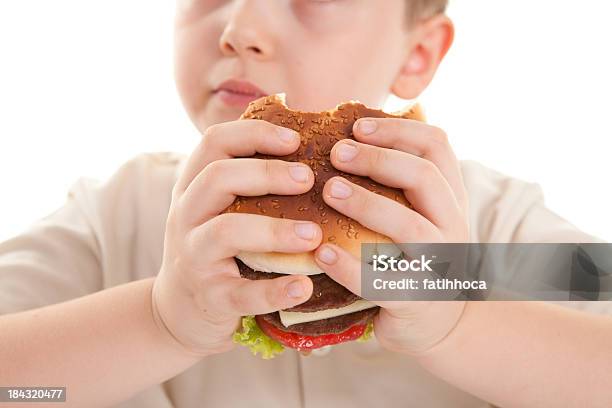 Photo libre de droit de Hamburger banque d'images et plus d'images libres de droit de Enfant - Enfant, Surpoids, Alimentation lourde