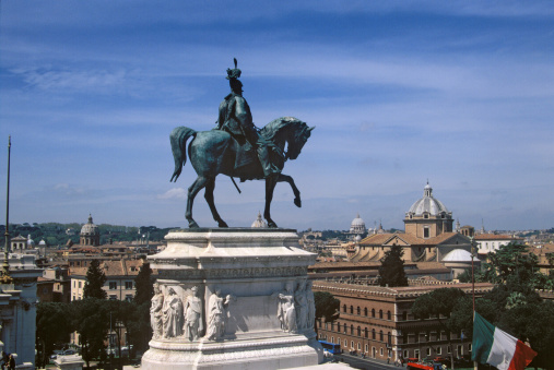 The Monument of Victor Emmanuel II in Piazza Venezia in Rome.