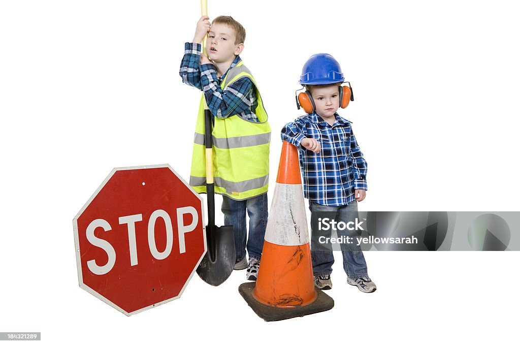 Linda Conselho trabalhadores - Foto de stock de Cone de Trânsito royalty-free