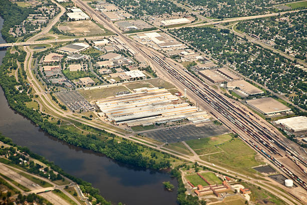 istock Minneapolis, Minnesota Railroad Aerial 184321521