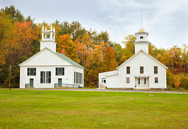 Guildhall Village Historic District in Autumn, Vermont