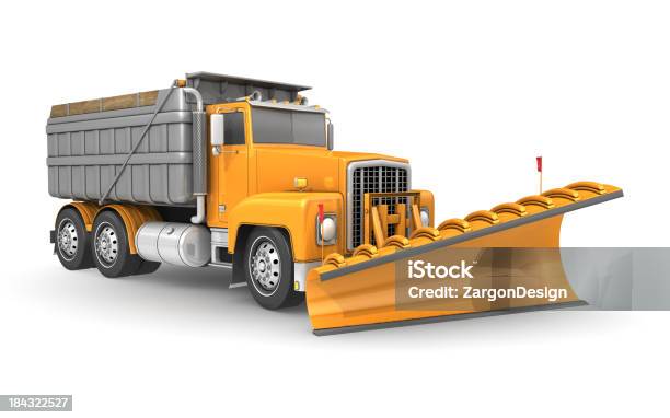 Snowplow Stock Photo - Download Image Now - Snowplow, Cut Out, Illustration