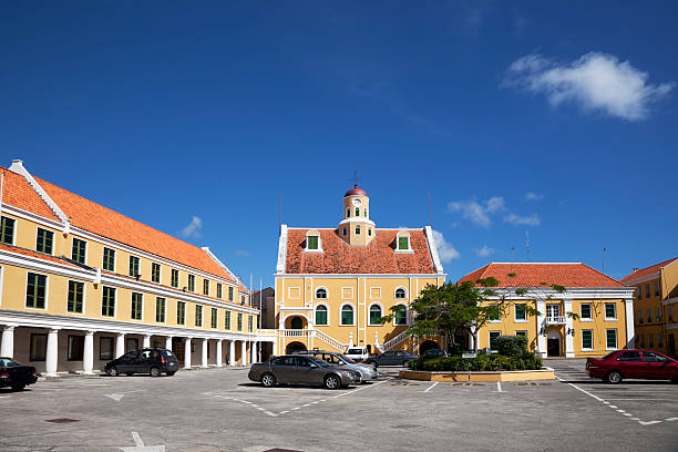 fort amsterdam, willemstad, curaçao - fort amsterdam - fotografias e filmes do acervo