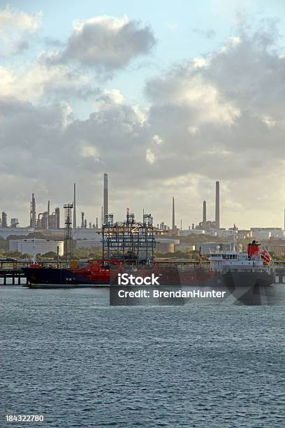 Docks And Oil Stock Photo - Download Image Now - Blue, Cloud - Sky, Color Image