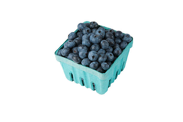 istock Ripe blueberries, in a pint sized box 184322990