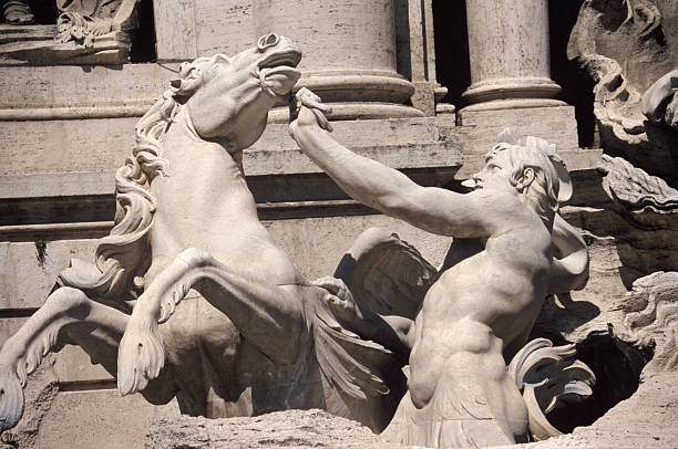 istock Sculpture from the Trevi Fountain in Rome 184323119