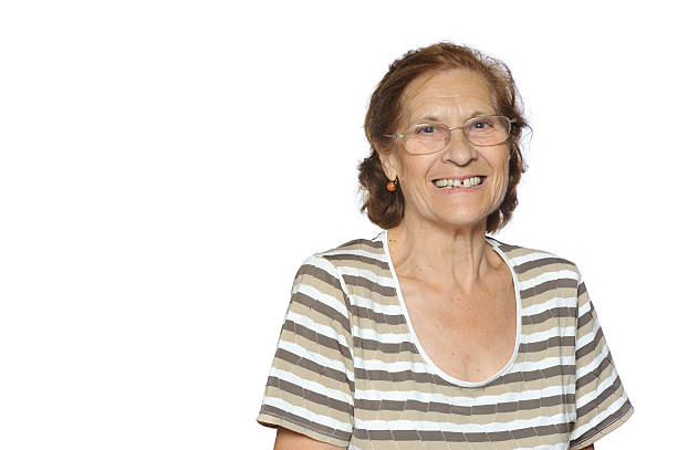 istock Older woman smiling 184324324