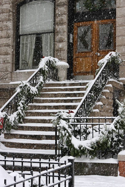 istock Urban Brownstone Rowhouse in Winter 184324380