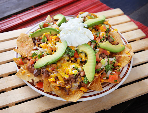 Mexican Snack, Nachos with Avocado