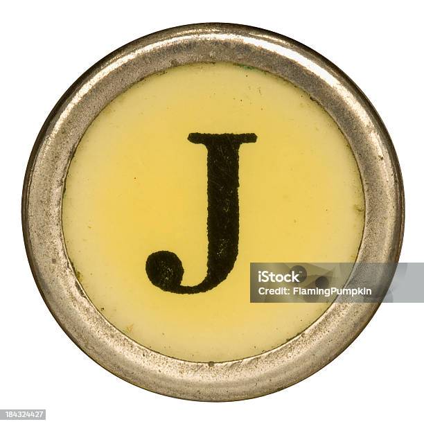 Alphabet Letter J From Old Manual Typewriter Stock Photo - Download Image Now - Alphabet, Antique, Arts Culture and Entertainment