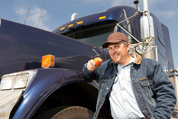 Healthy Trucker stock photo