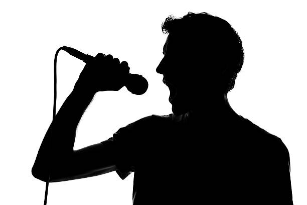 Male singer silhouette