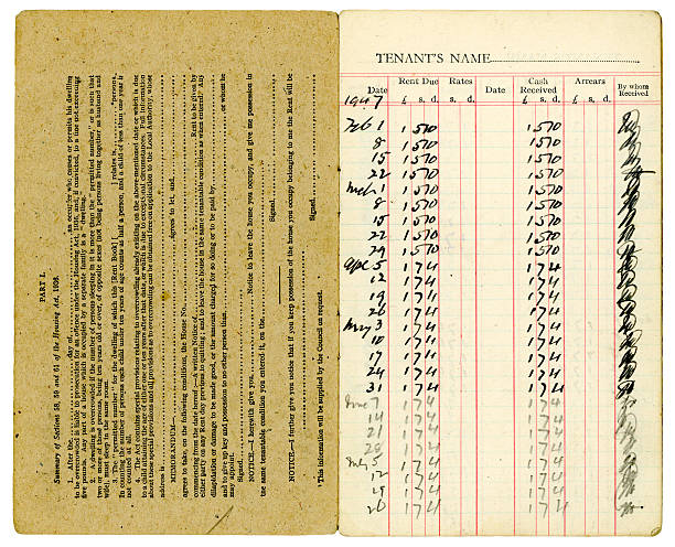 Old British rent book 1947 (inside front)