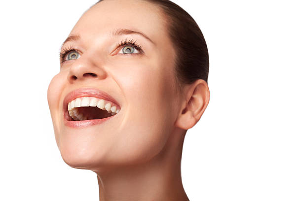 istock Beautiful woman with perfect teeths 184325174