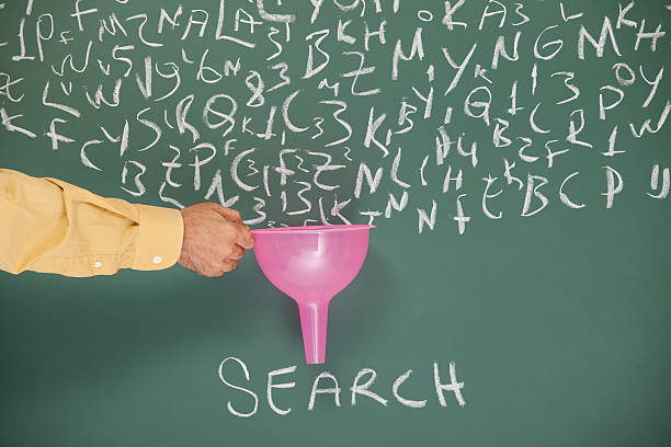 istock Searching And Filtering Words On Blackboard Via Funnel 184325228