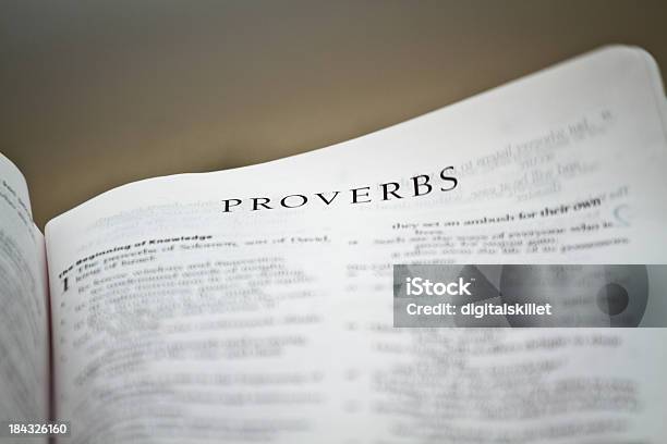 Proverbs Foto de stock y más banco de imágenes de Anticuado - Anticuado, Biblia, Conceptos