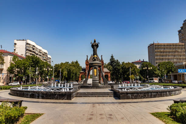 Monument to Catherine II in Krasnodar. The sights of Krasnodar. Monument to Catherine II in Krasnodar. The sights of Krasnodar. krasnodar stock pictures, royalty-free photos & images