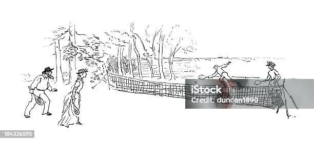 Game Of Tennis Stock Illustration - Download Image Now - Tennis, Drawing - Art Product, History