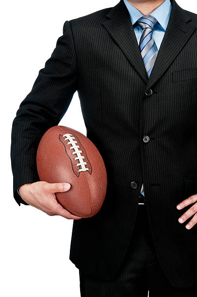 istock Businessman with football 184326894