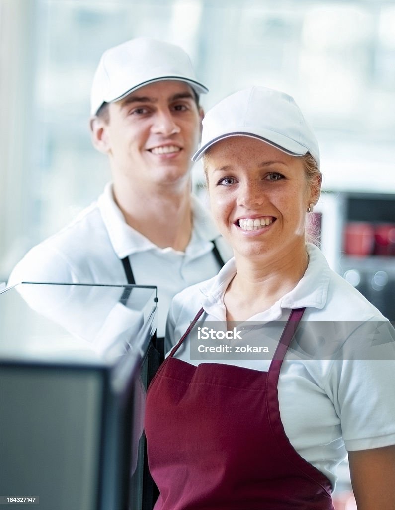 Restaurante trabalhadores - Foto de stock de Camisas royalty-free