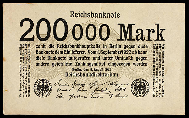 istock German Inflation money from 1923 200000 Mark 184327264