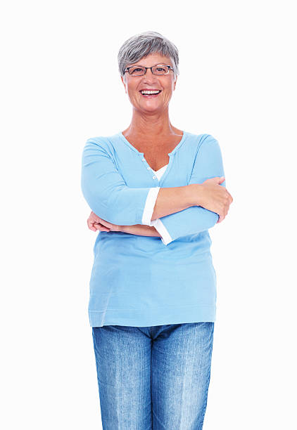 istock Happy senior woman 184327432
