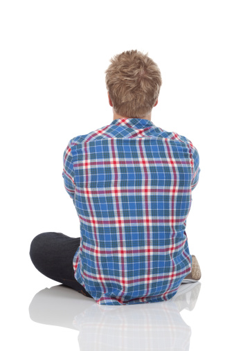 Rear view of a man siting on the floorhttp://www.twodozendesign.info/i/1.png