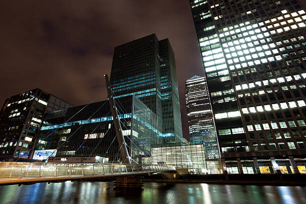 istock Canary Wharf Skyline at Night 184328604