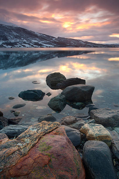 istock Norwegian Fjord at sunset. 184328870