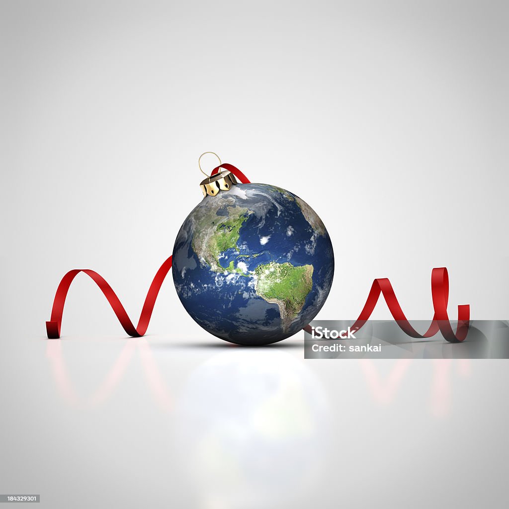 Bolas de Navidad - Foto de stock de Mapa mundial libre de derechos