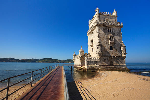 Tower of Belem in Lisbon, Portugal in very early morning light
