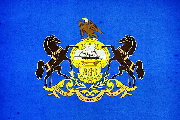 istock Pennsylvania Flag Close-Up (High Resolution Image) 184329313