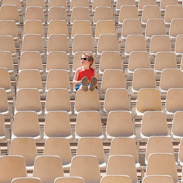 one boy audience stock photo