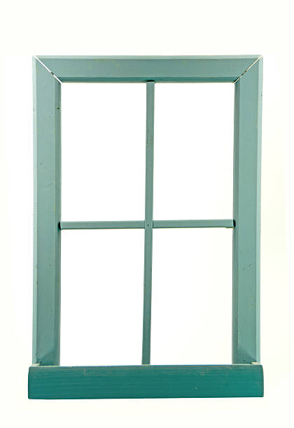 antiguo marco de ventana de madera con copia - window frame fotos fotografías e imágenes de stock