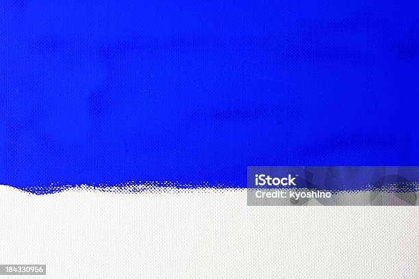 Azul Pintado Em Fundo De Textura De Lona - Fotografias de stock e mais imagens de Azul - Azul, Tinta - Equipamento de Arte e Artesanato, Efeito Texturado