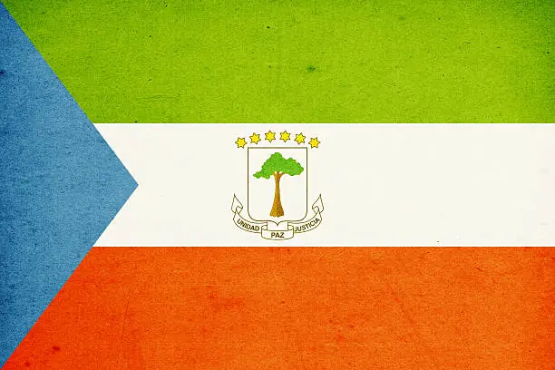 Photo of Flag of Equatorial Guinea Close-Up (High Resolution Image)