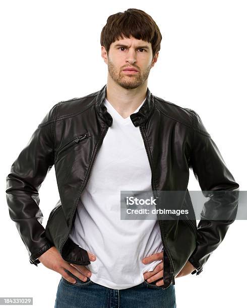 Male Portrait Stock Photo - Download Image Now - Men, Leather Jacket, Jacket