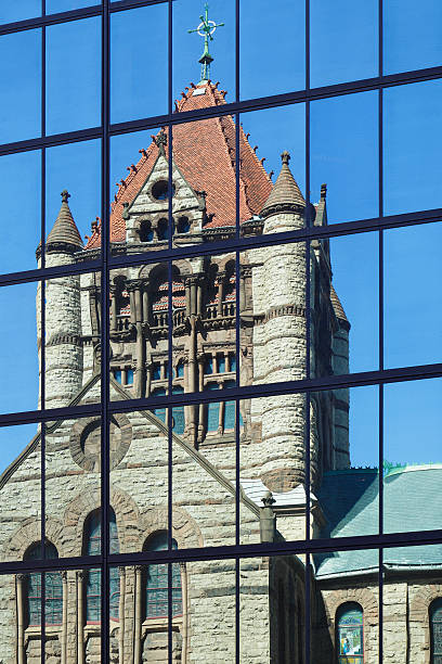 보스턴 건축양상 - boston church famous place john hancock tower 뉴스 사진 이미지