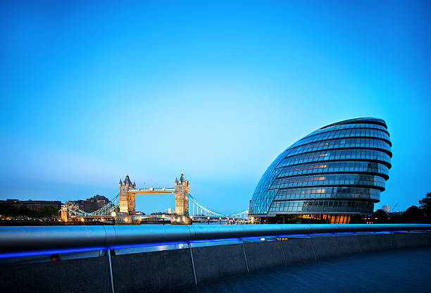 Tower bridge and city hall in London