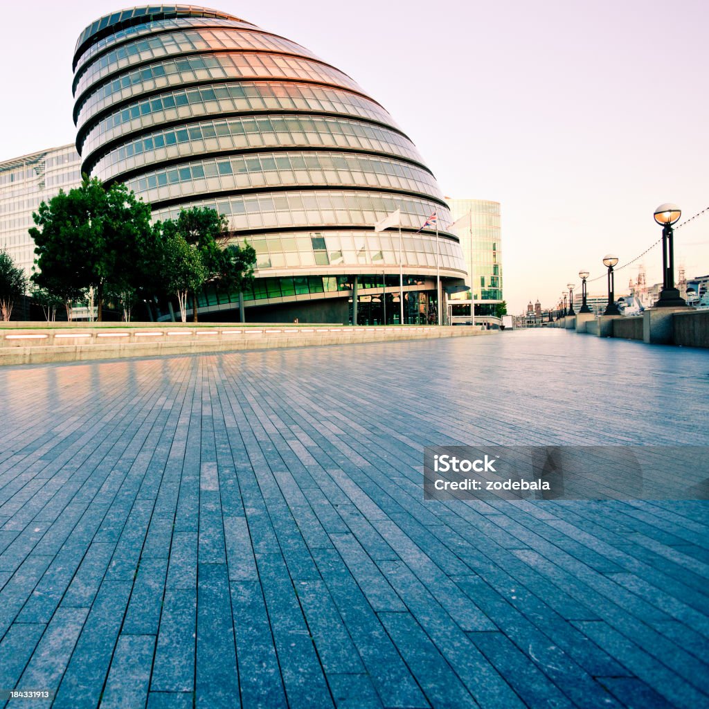 Futuristic Architecture Palace, City Hall in London The City Hall building in London Financial District Stock Photo